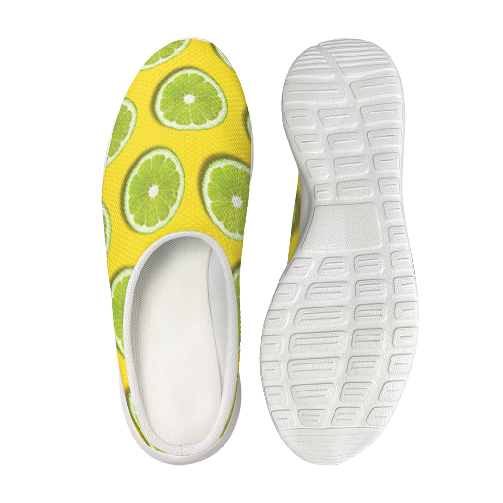Lime Slices Pattern Print Mesh Casual Shoes