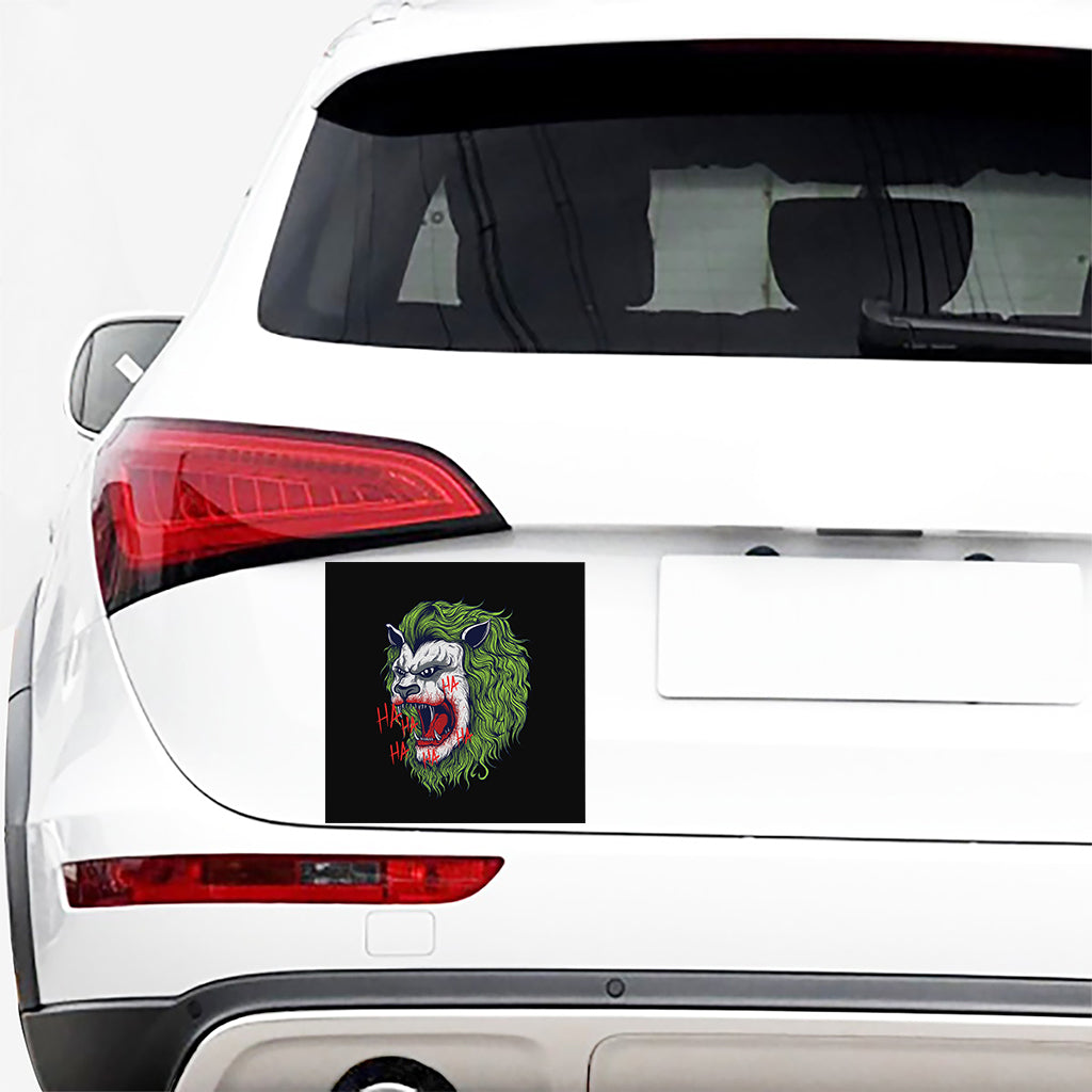 Lion Joker Print Car Sticker