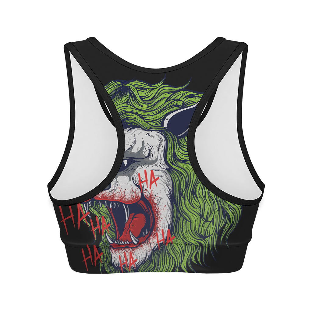 Lion Joker Print Women's Sports Bra