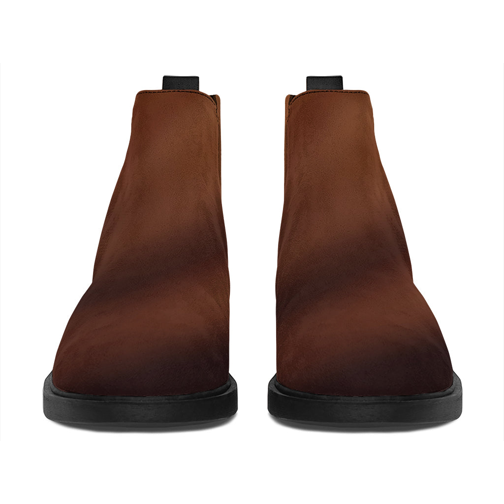 Liquid Chocolate Print Flat Ankle Boots