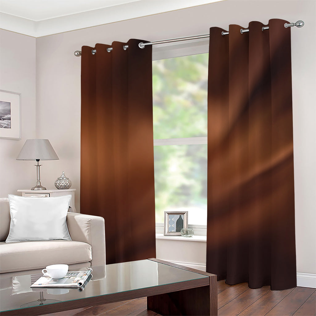 Liquid Chocolate Print Grommet Curtains
