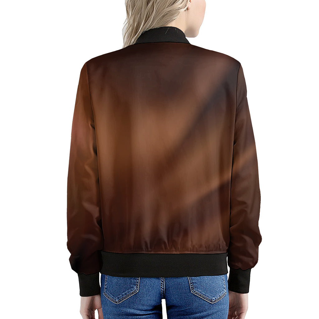 Liquid Chocolate Print Women's Bomber Jacket