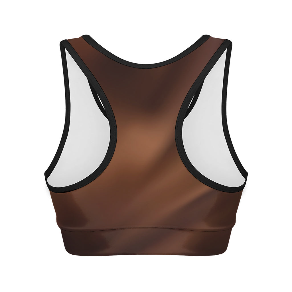 Liquid Chocolate Print Women's Sports Bra