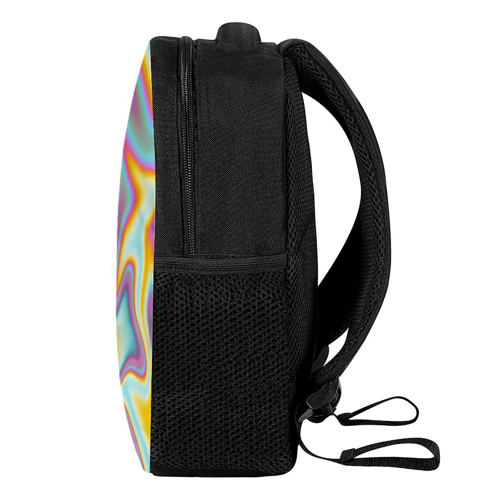 Liquid Holographic Trippy Print Casual Backpack