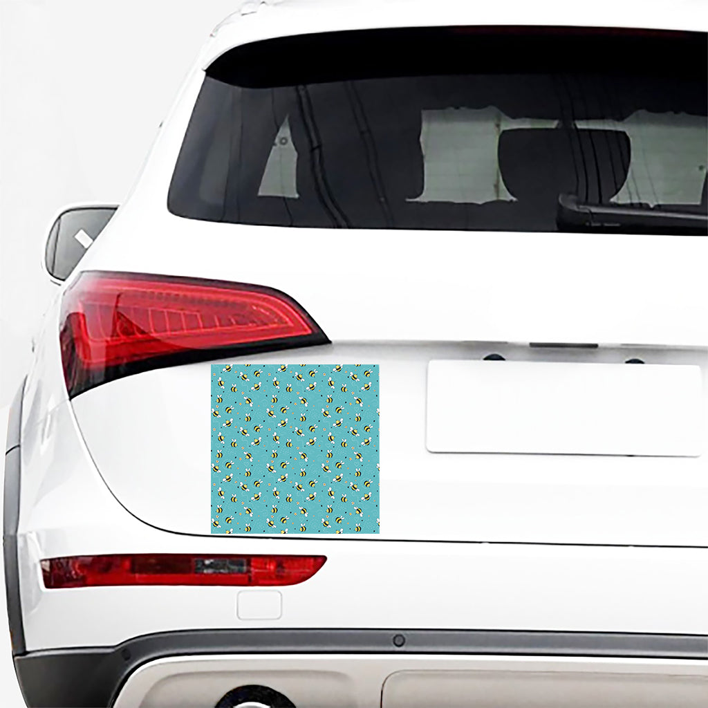 Little Bee Pattern Print Car Sticker