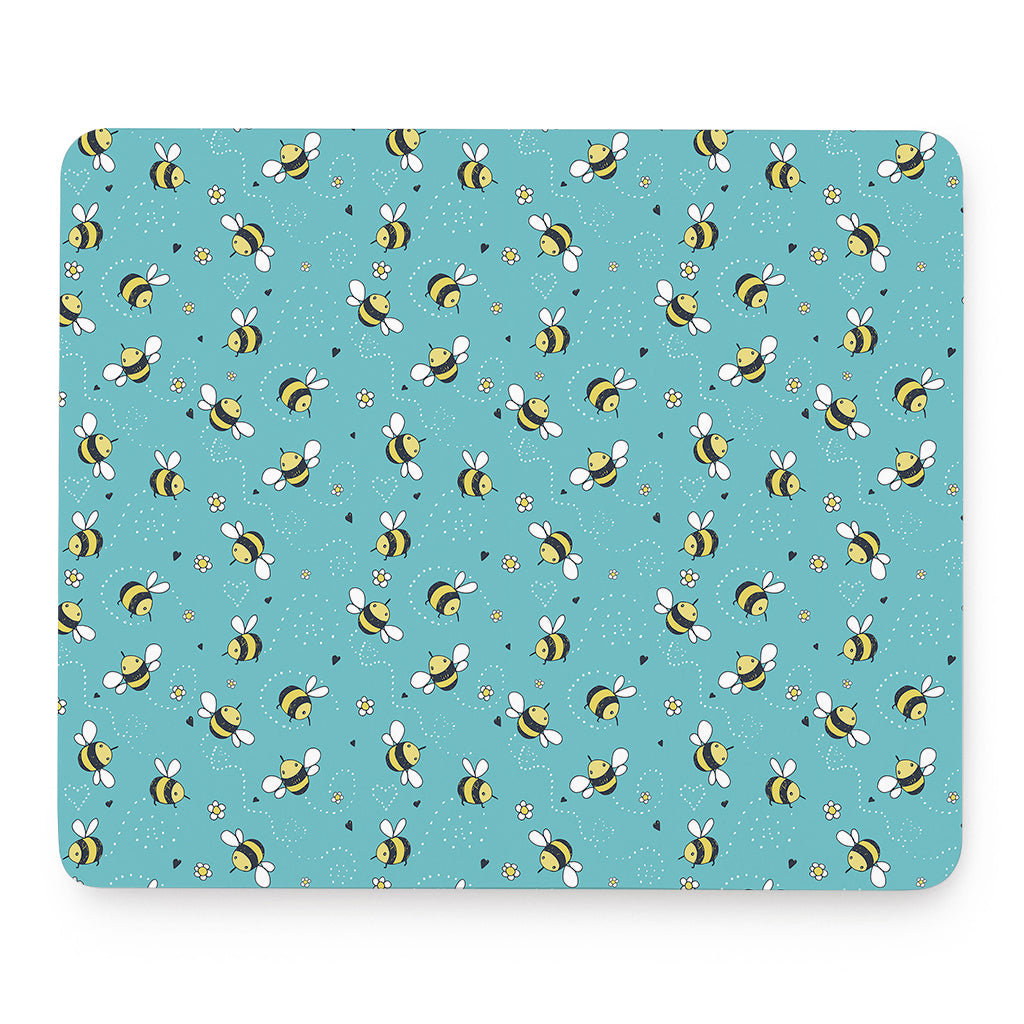 Little Bee Pattern Print Mouse Pad