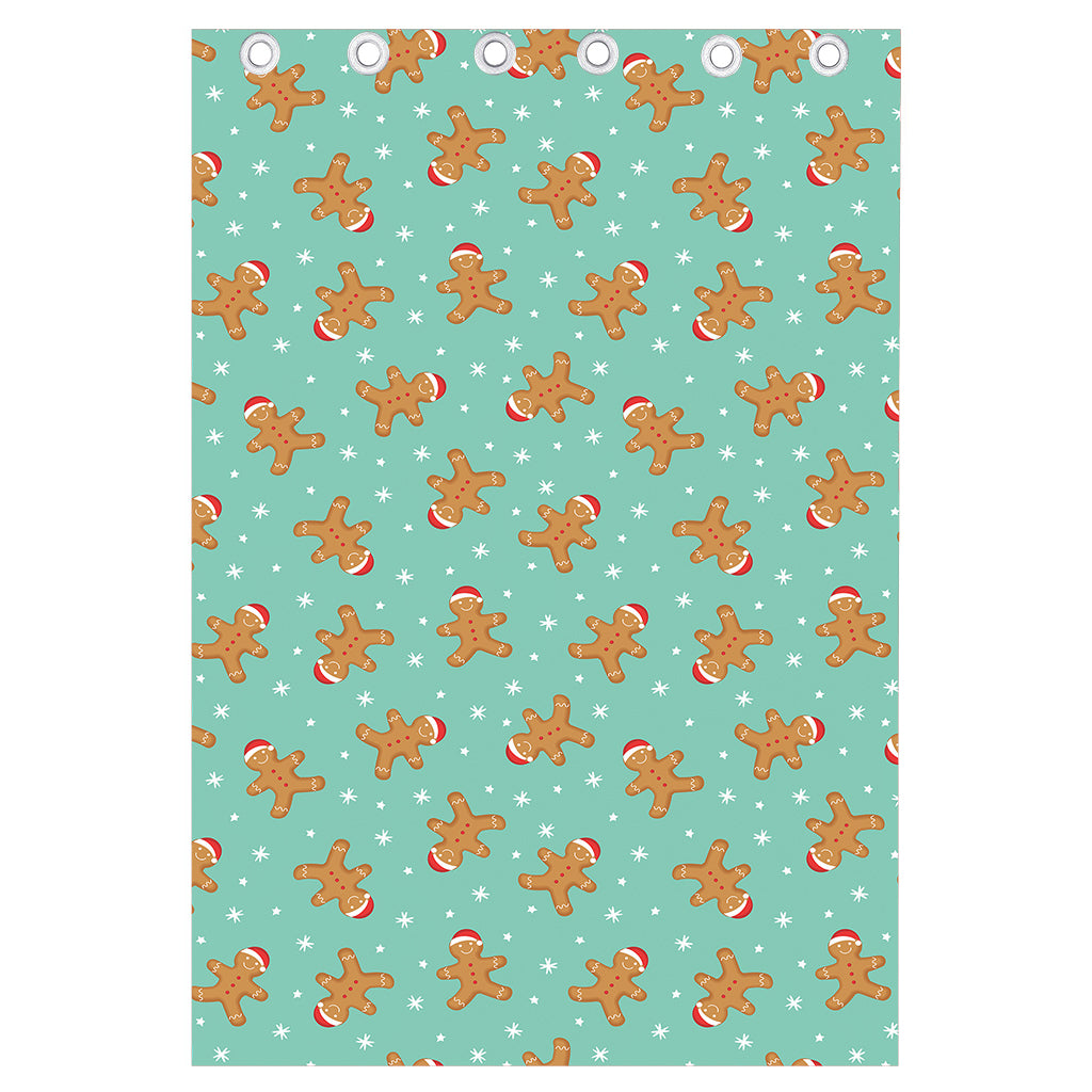 Little Gingerbread Man Pattern Print Curtain