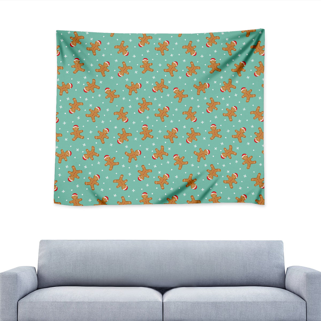 Little Gingerbread Man Pattern Print Tapestry
