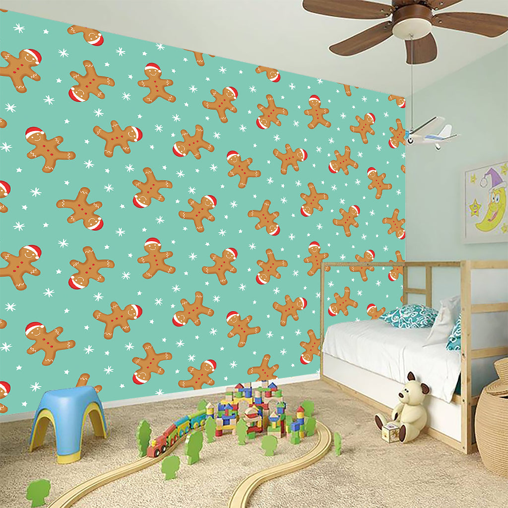 Little Gingerbread Man Pattern Print Wall Sticker