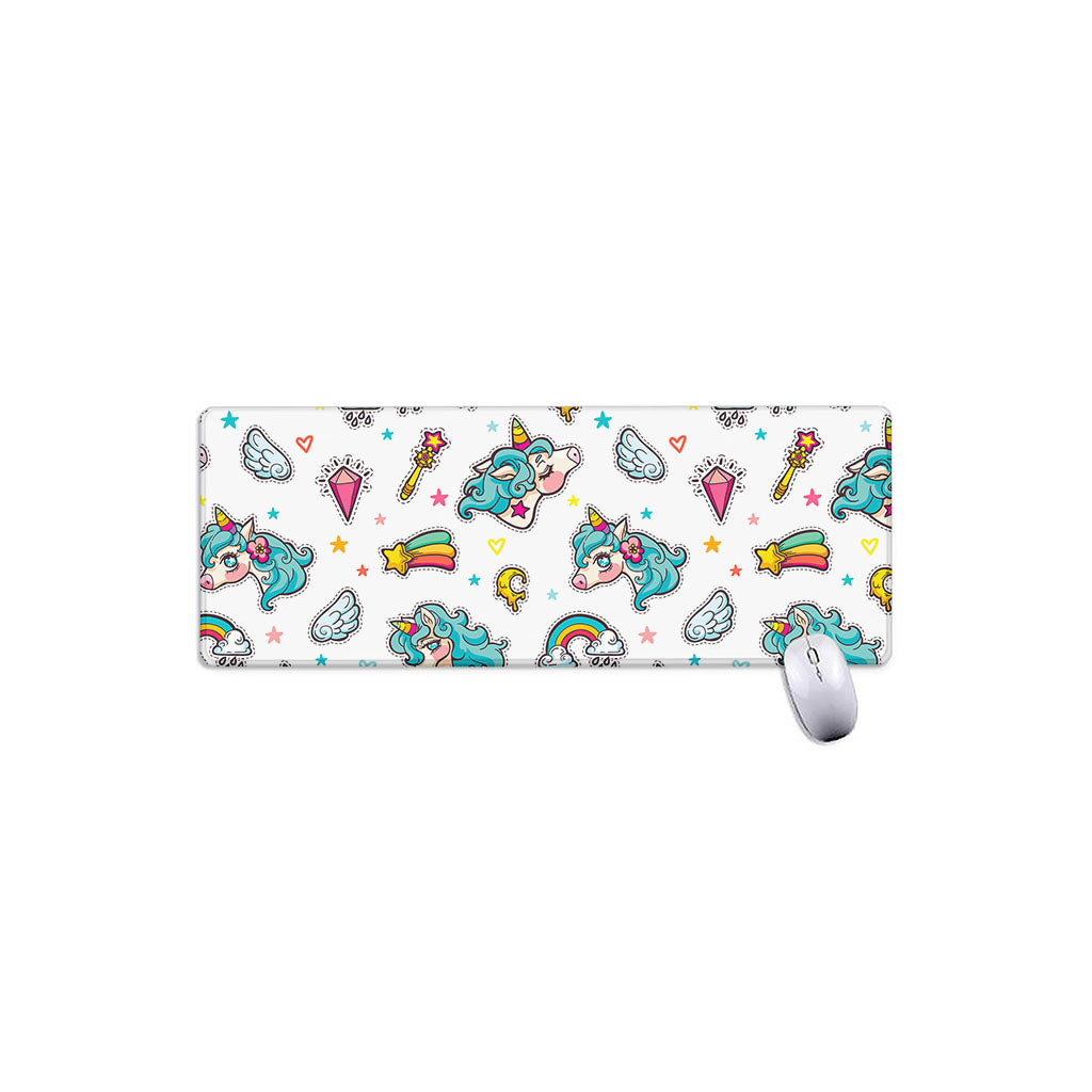 Little Girly Unicorn Pattern Print Extended Mouse Pad