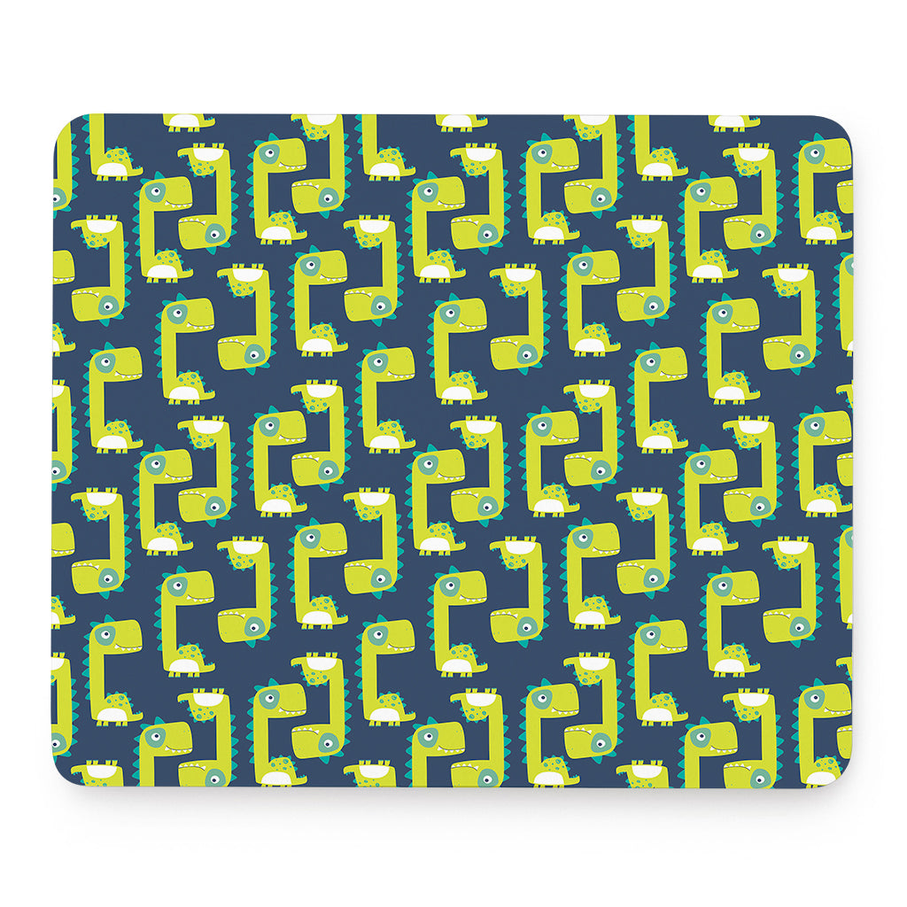 Little Green Dinosaur Pattern Print Mouse Pad