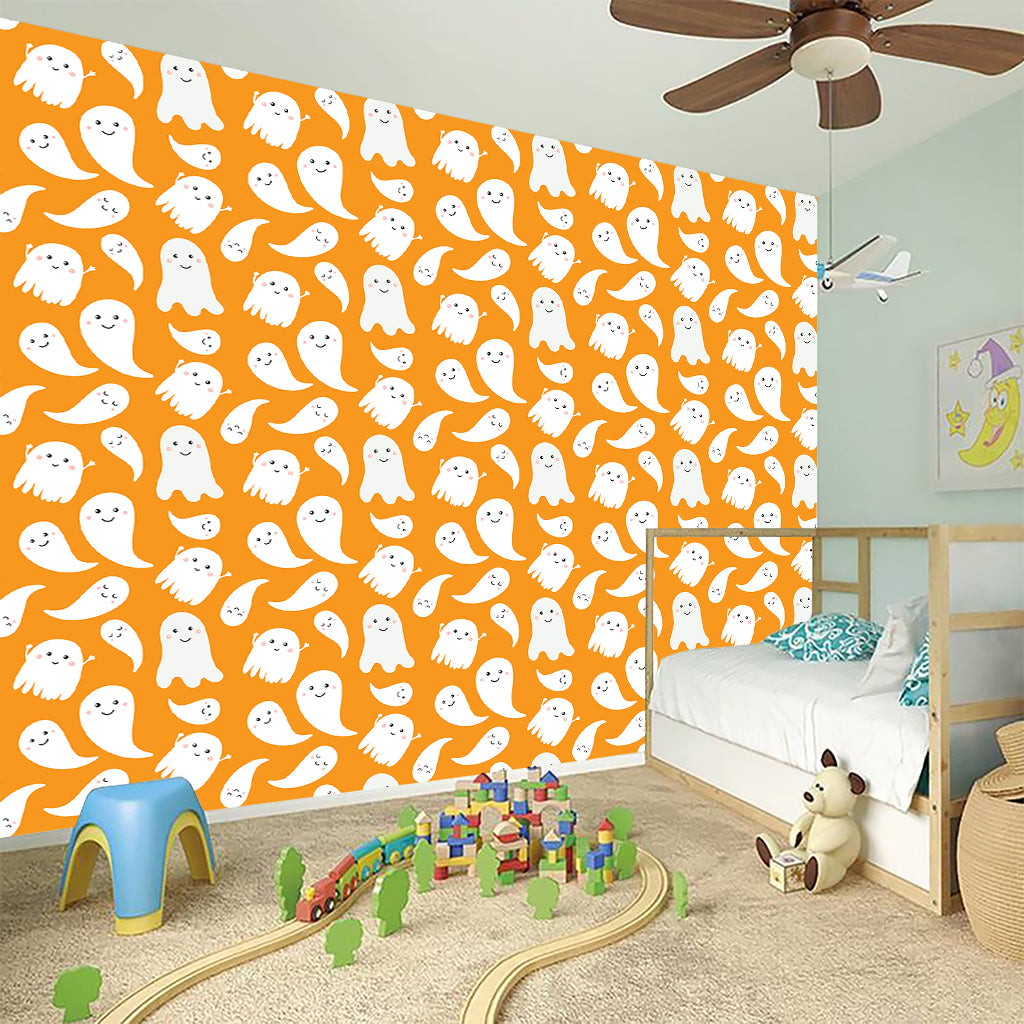 Little Halloween Ghost Pattern Print Wall Sticker