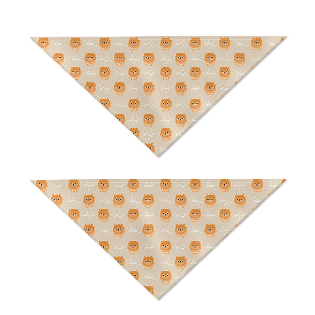 Little Pomeranian Pattern Print Dog Bandana