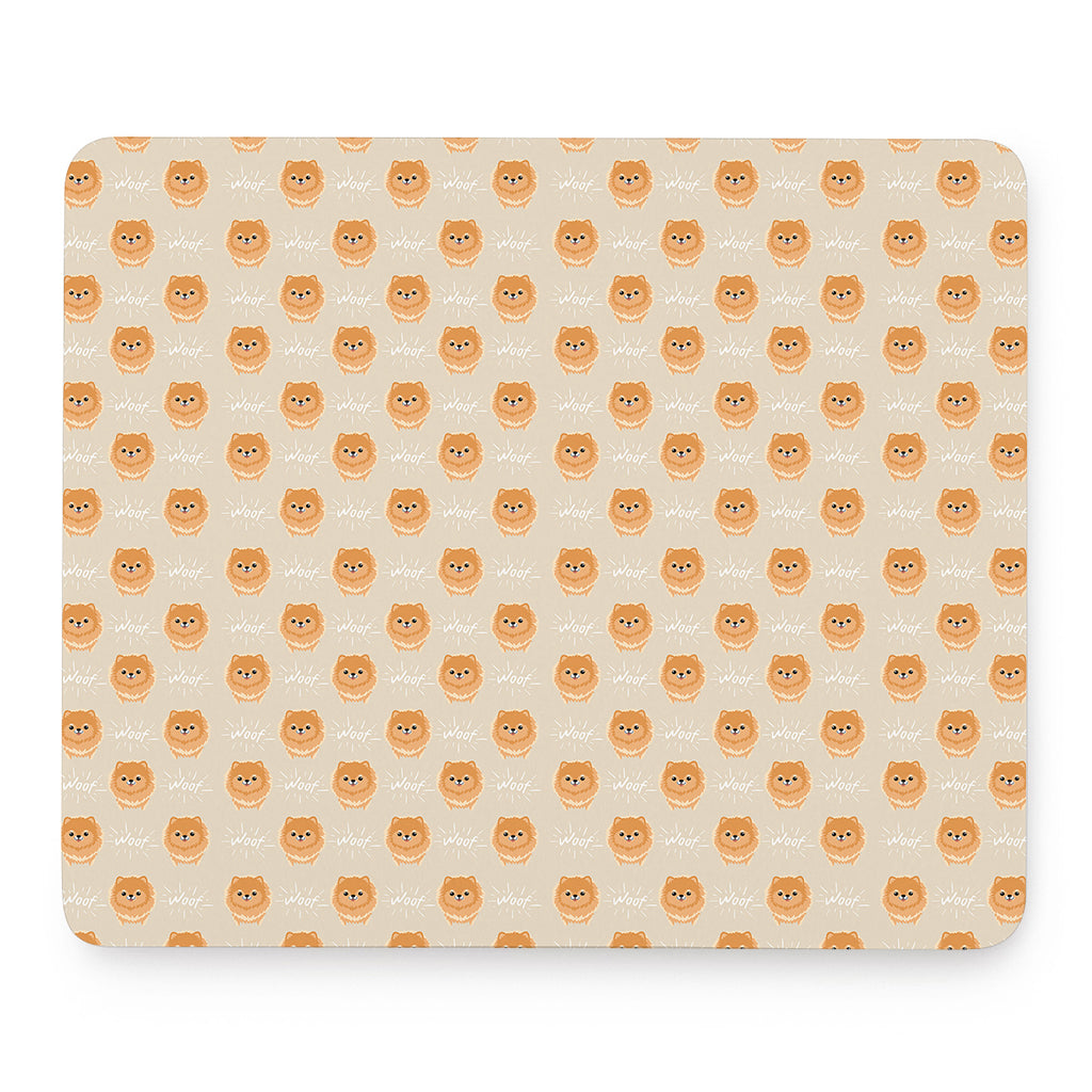Little Pomeranian Pattern Print Mouse Pad