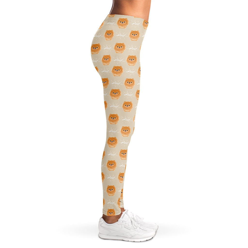 Little Pomeranian Pattern Print Women's Leggings