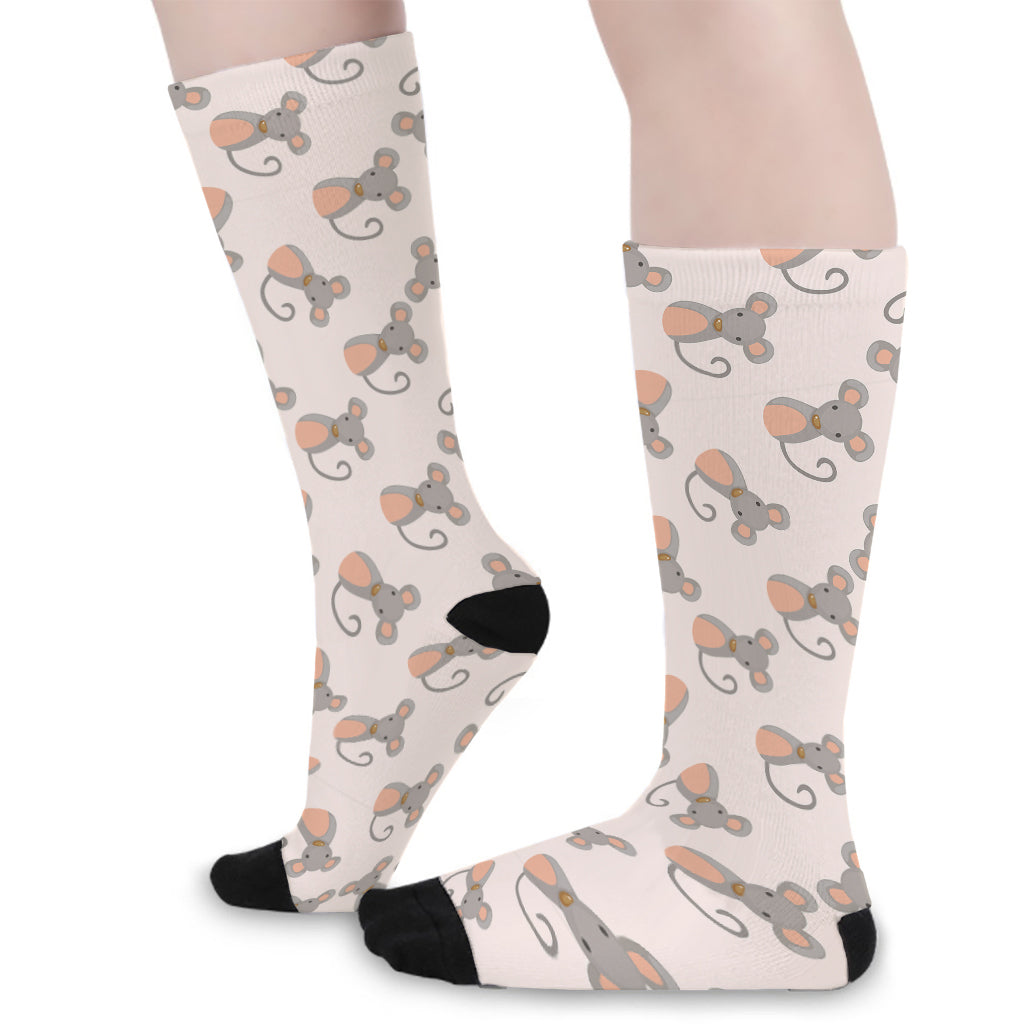 Little Rat Pattern Print Long Socks