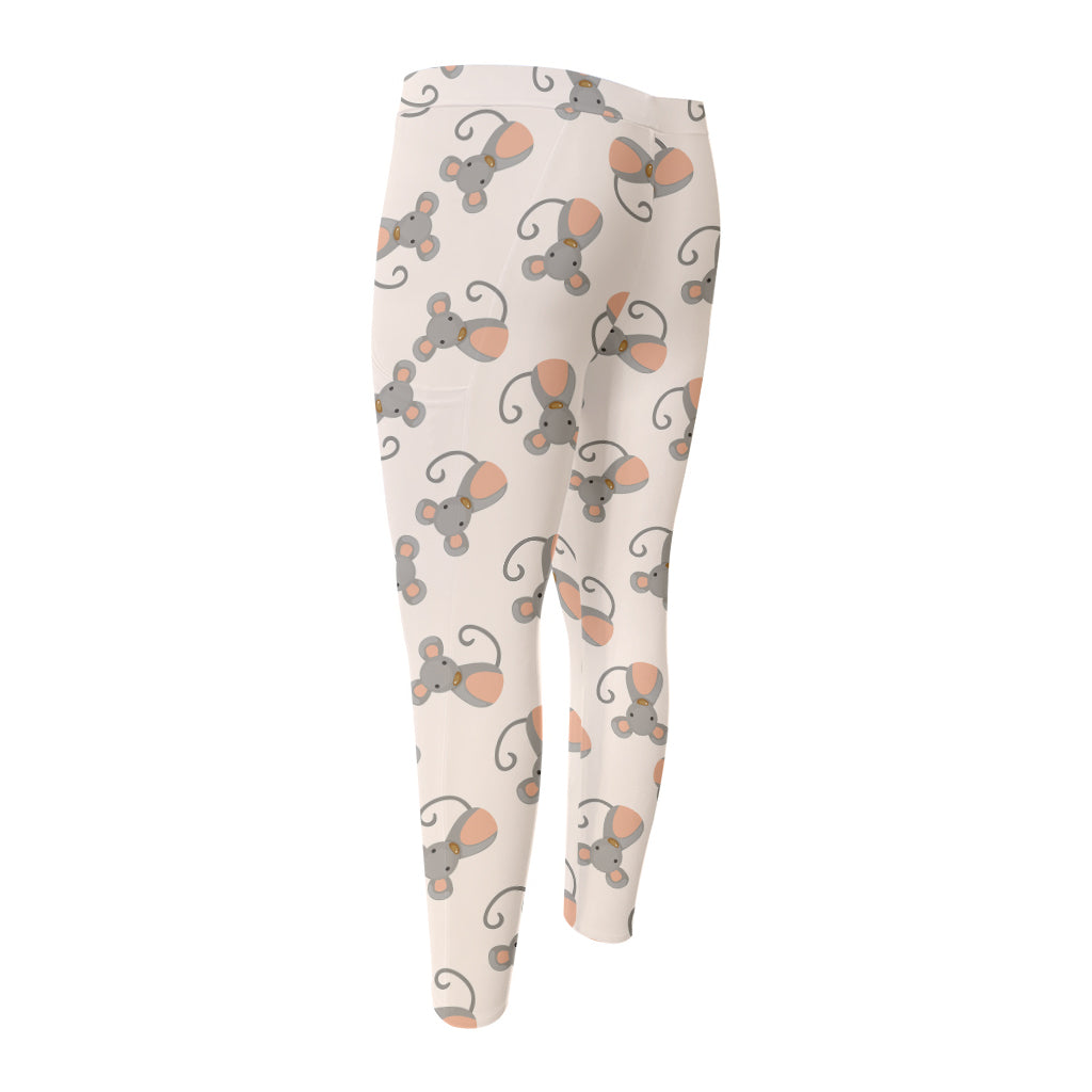 Little Rat Pattern Print Men's Compression Pants