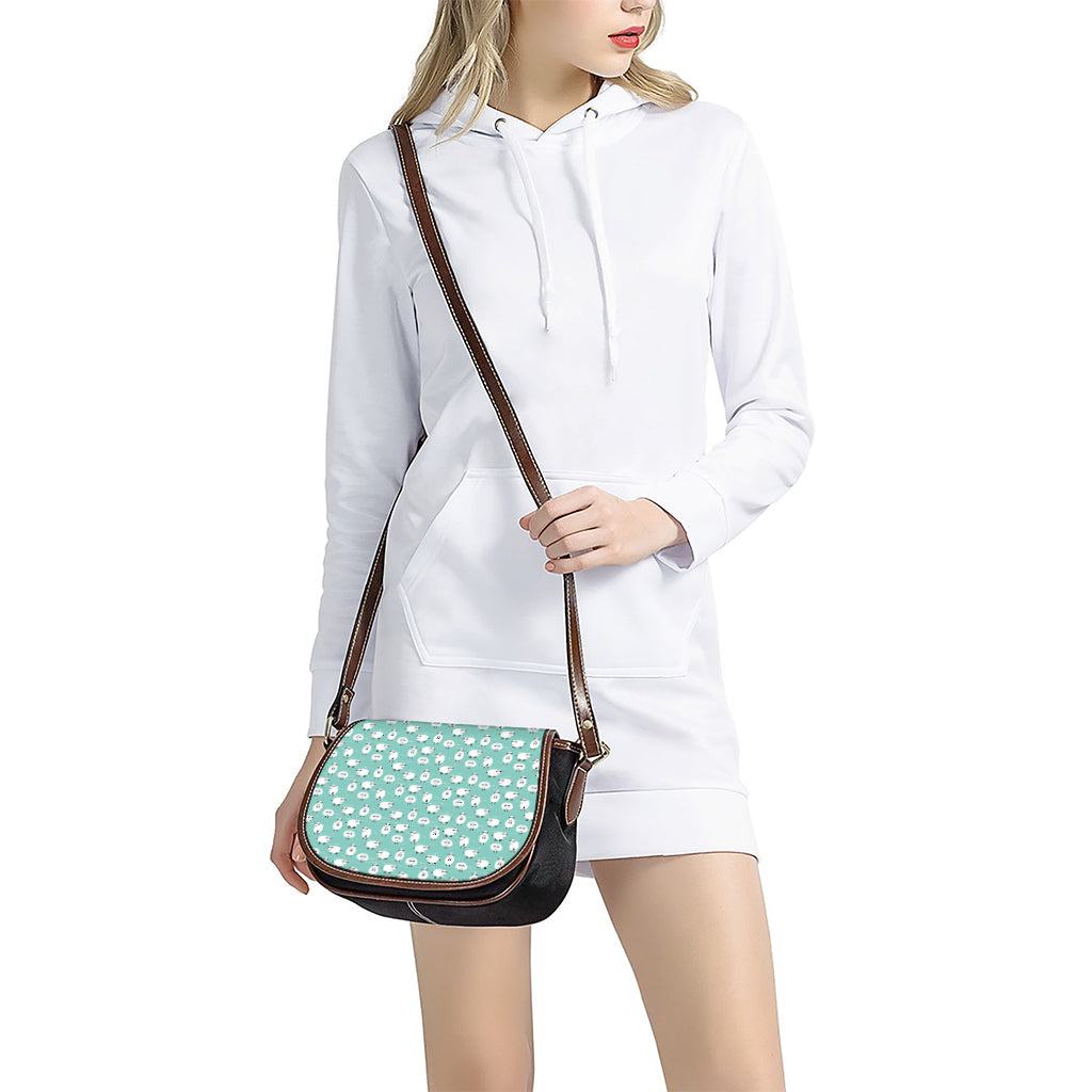 Little Sheep Pattern Print Saddle Bag