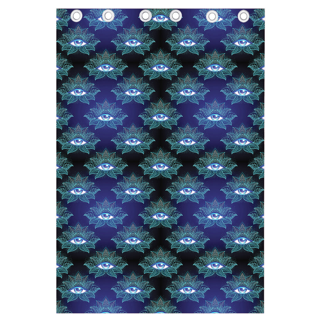 Lotus Eye of Providence Pattern Print Curtain