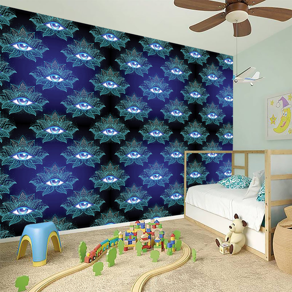 Lotus Eye of Providence Pattern Print Wall Sticker