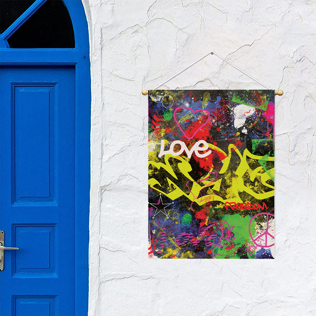 Love NYC Graffiti Print Garden Flag