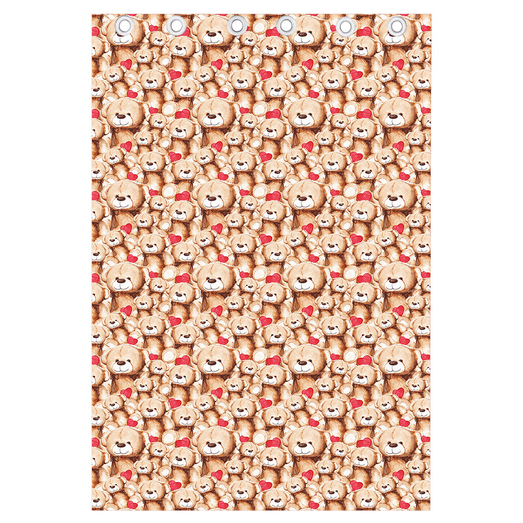 Lovely Teddy Bear Pattern Print Curtain
