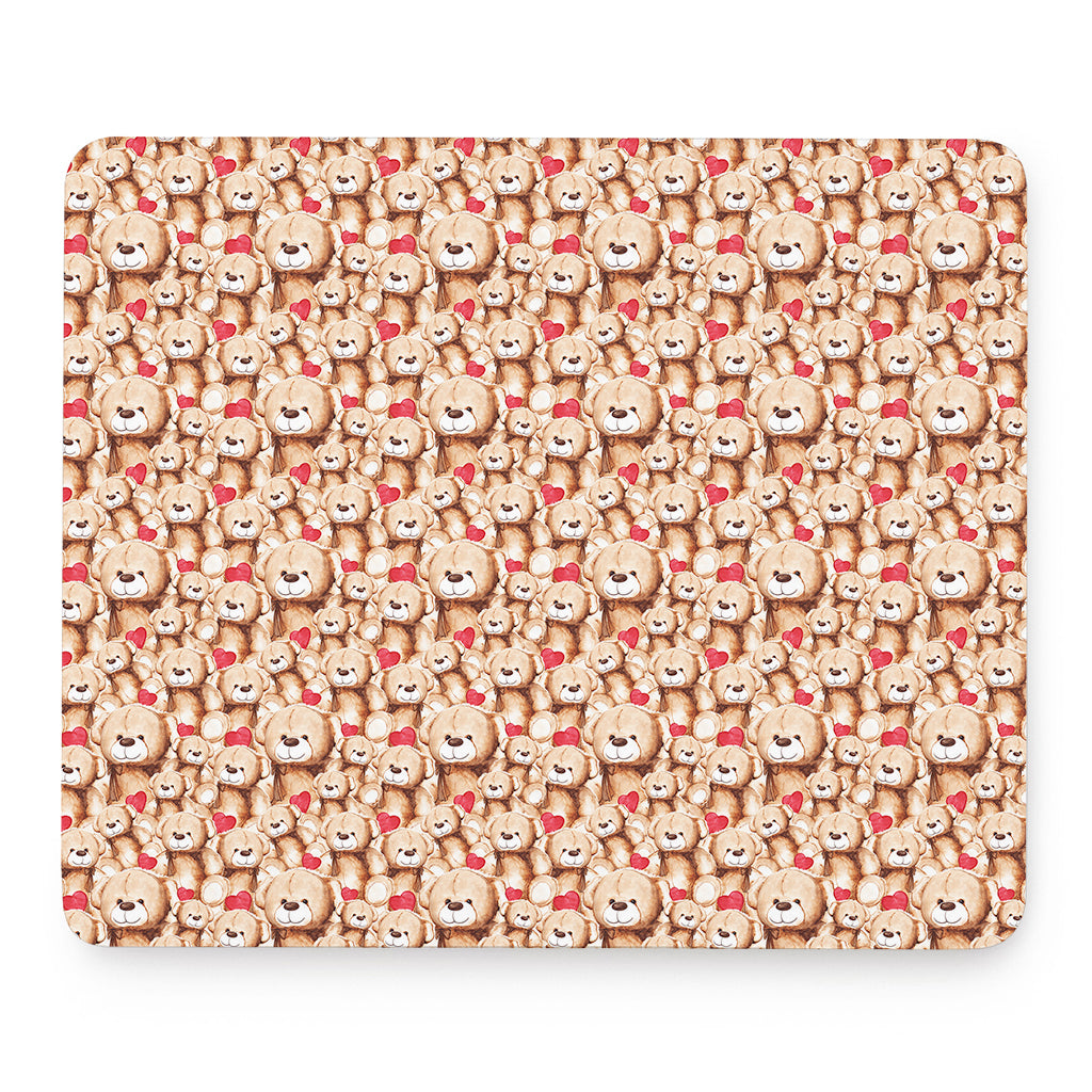 Lovely Teddy Bear Pattern Print Mouse Pad
