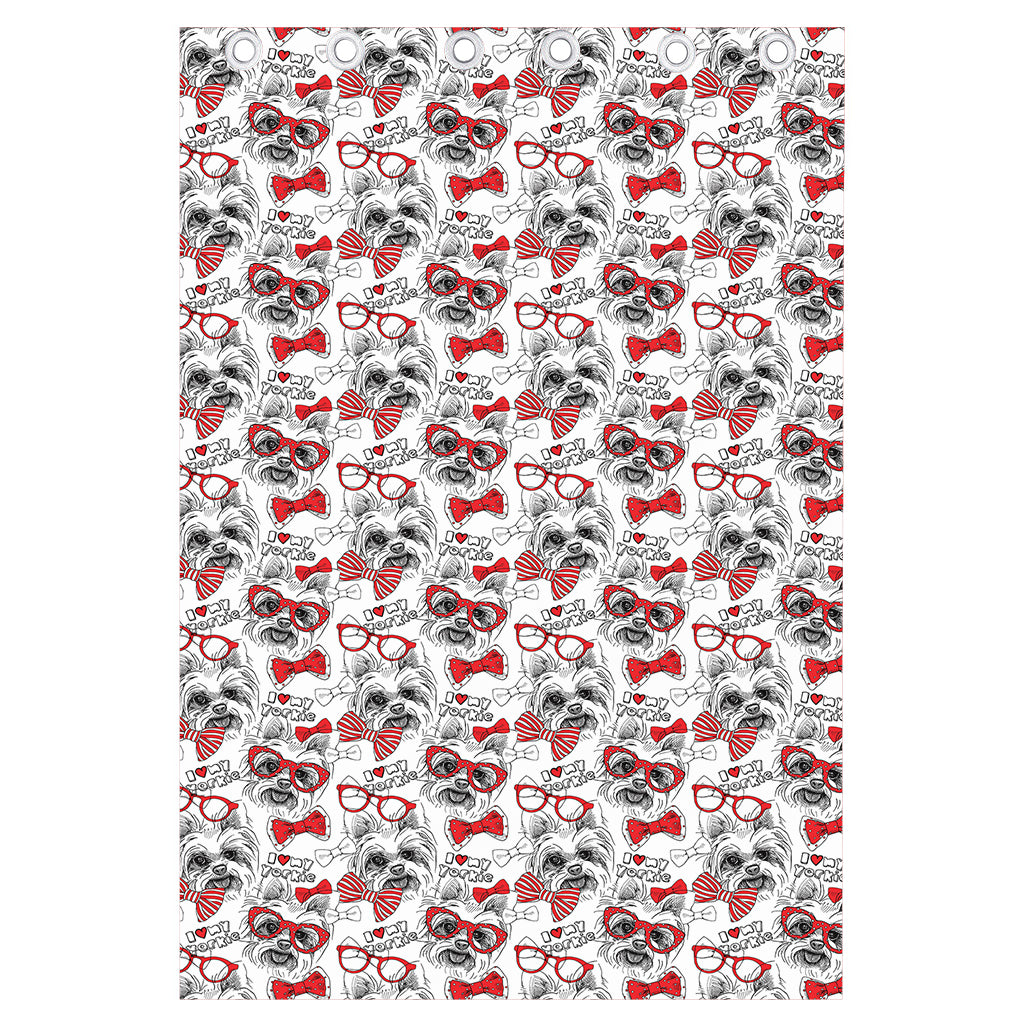 Lovely Yorkshire Terrier Pattern Print Curtain