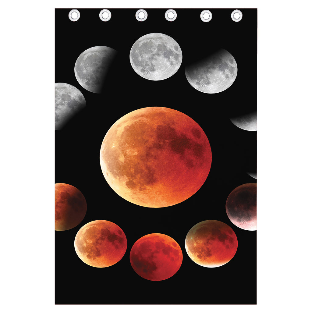 Lunar Eclipse Cycle Print Curtain