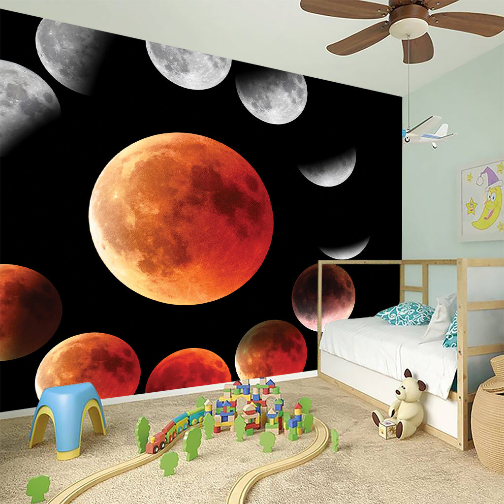 Lunar Eclipse Cycle Print Wall Sticker