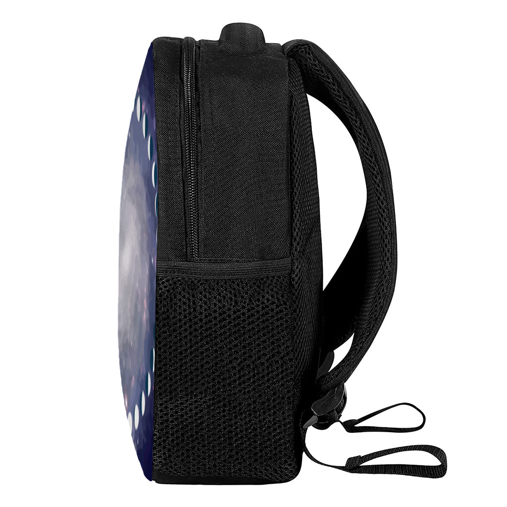 Lunar Phase Cycle Print Casual Backpack
