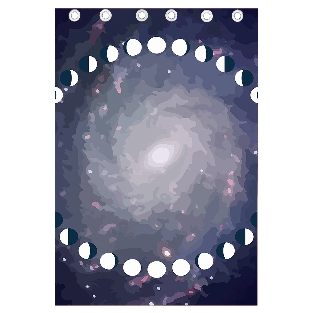Lunar Phase Cycle Print Curtain