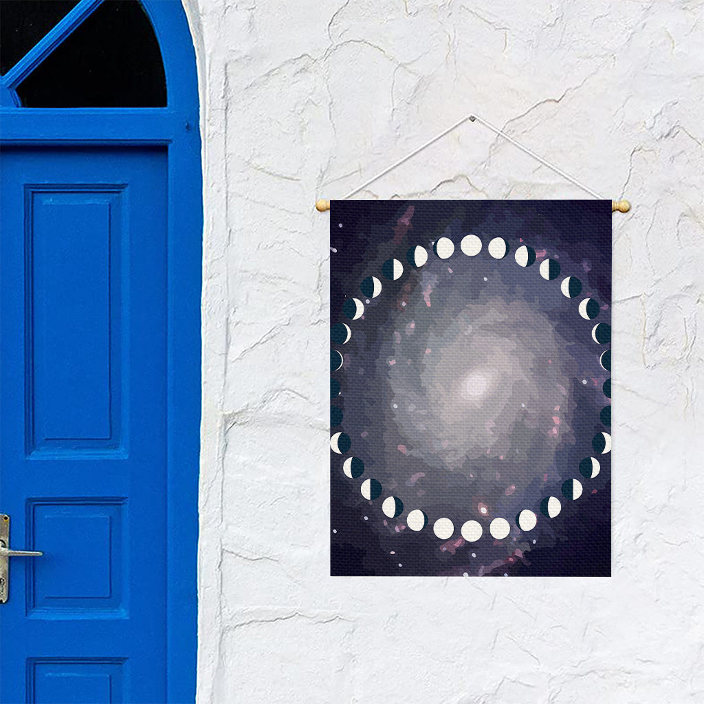 Lunar Phase Cycle Print Garden Flag