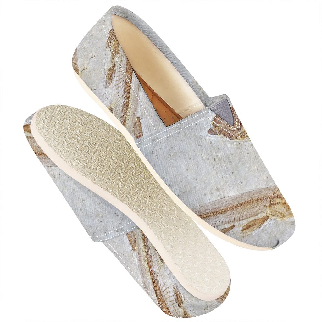 Lycoptera Fish Fossil Print Casual Shoes