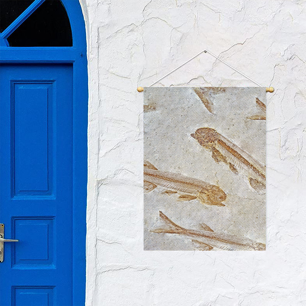 Lycoptera Fish Fossil Print Garden Flag