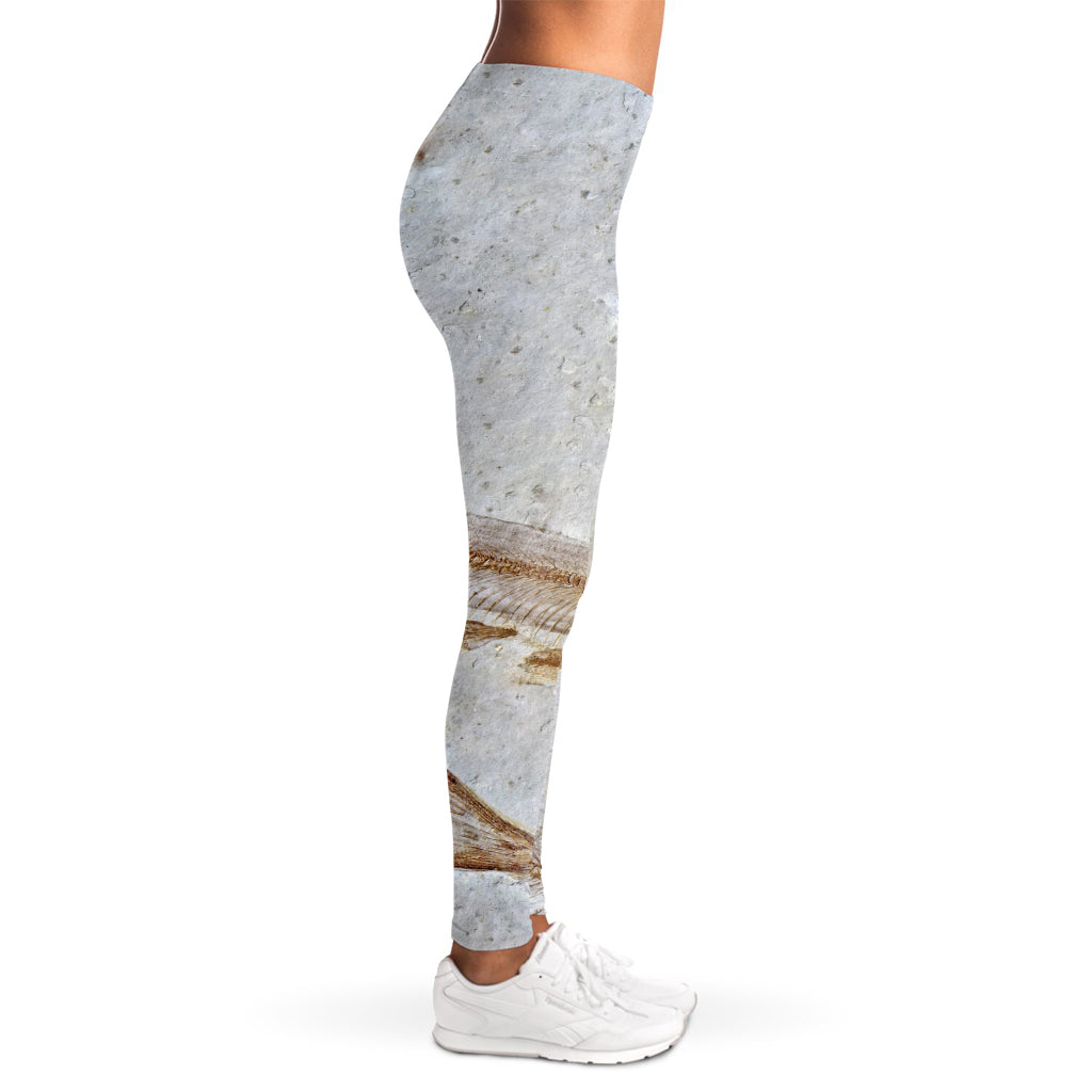 Lycoptera Fish Fossil Print Women's Leggings