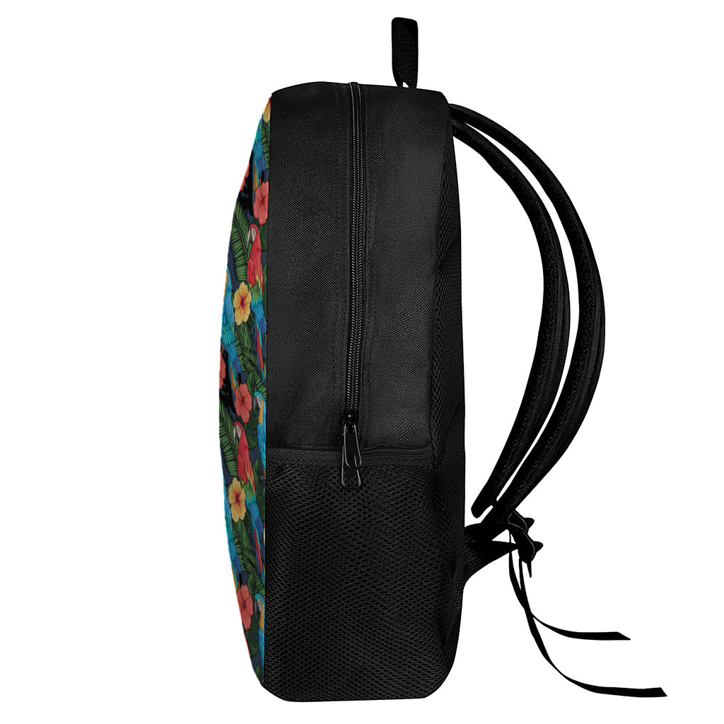 Macaw Parrot Pattern Print 17 Inch Backpack