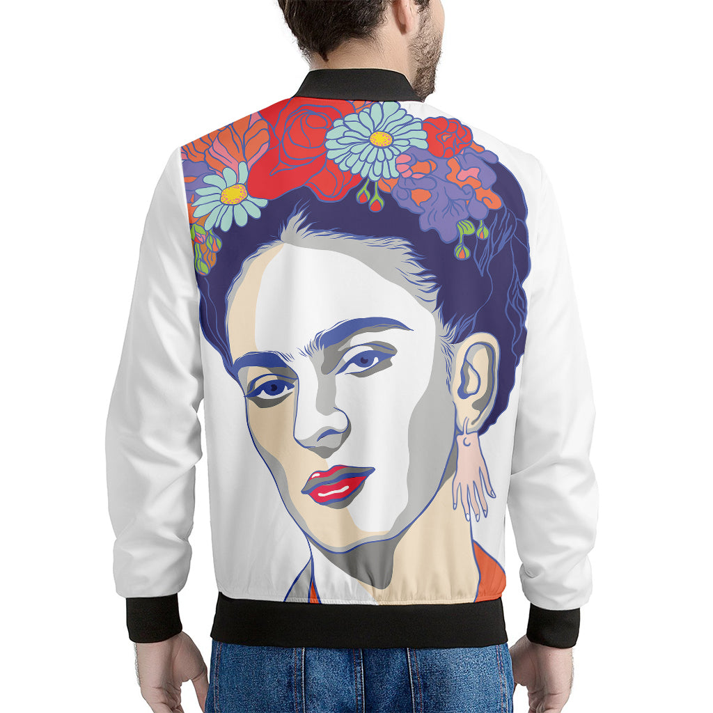 Magdalena Carmen Frida Kahlo Print Men's Bomber Jacket