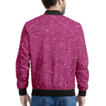 Magenta Pink Glitter Artwork Print (NOT Real Glitter) Men's Bomber Jacket