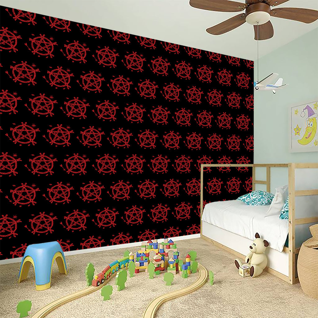 Magic Pentagram Pattern Print Wall Sticker