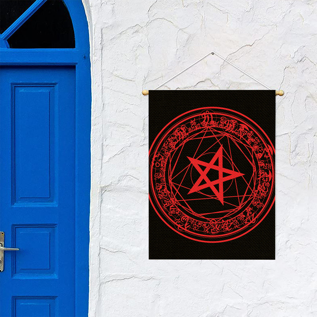 Magic Pentagram Symbol Print Garden Flag