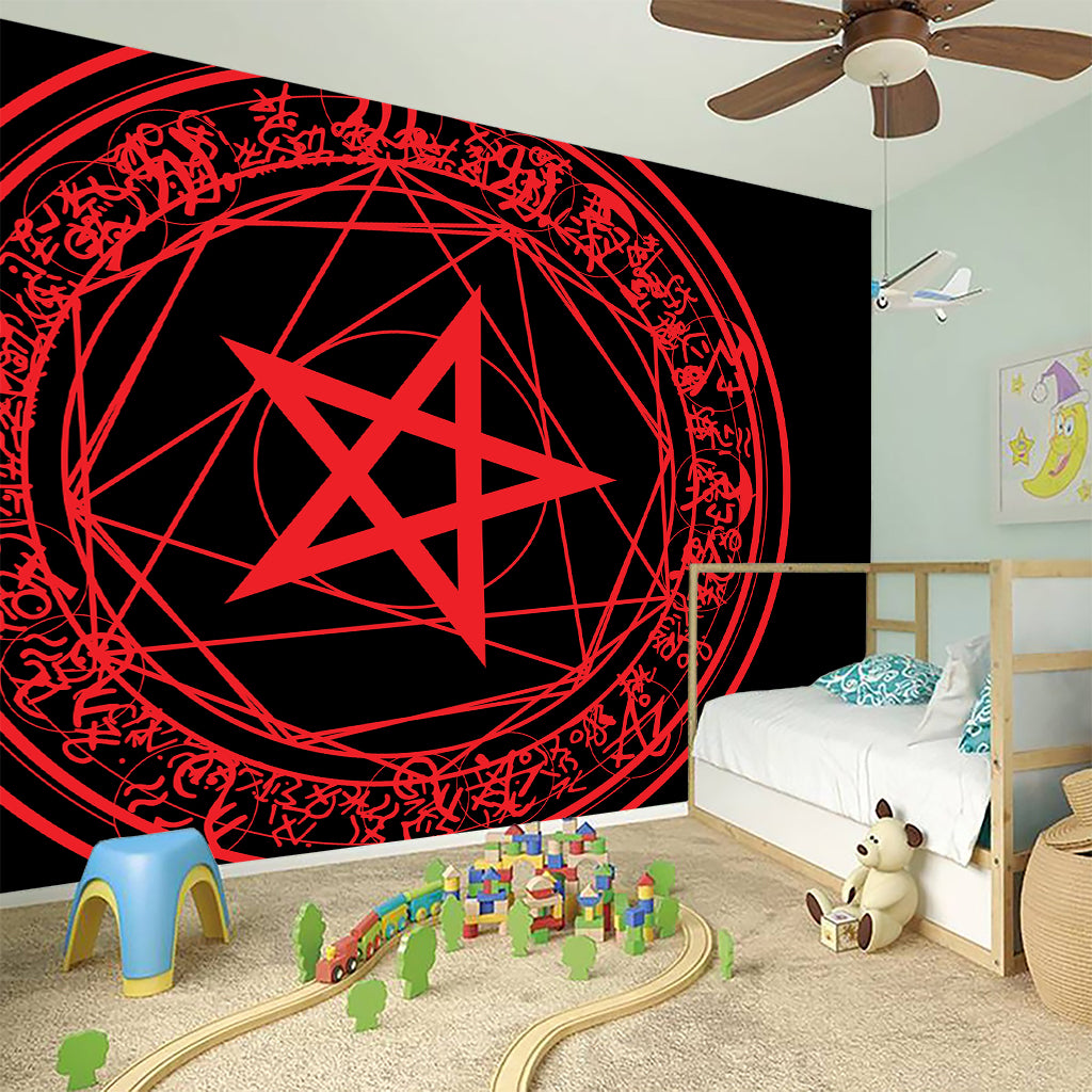 Magic Pentagram Symbol Print Wall Sticker