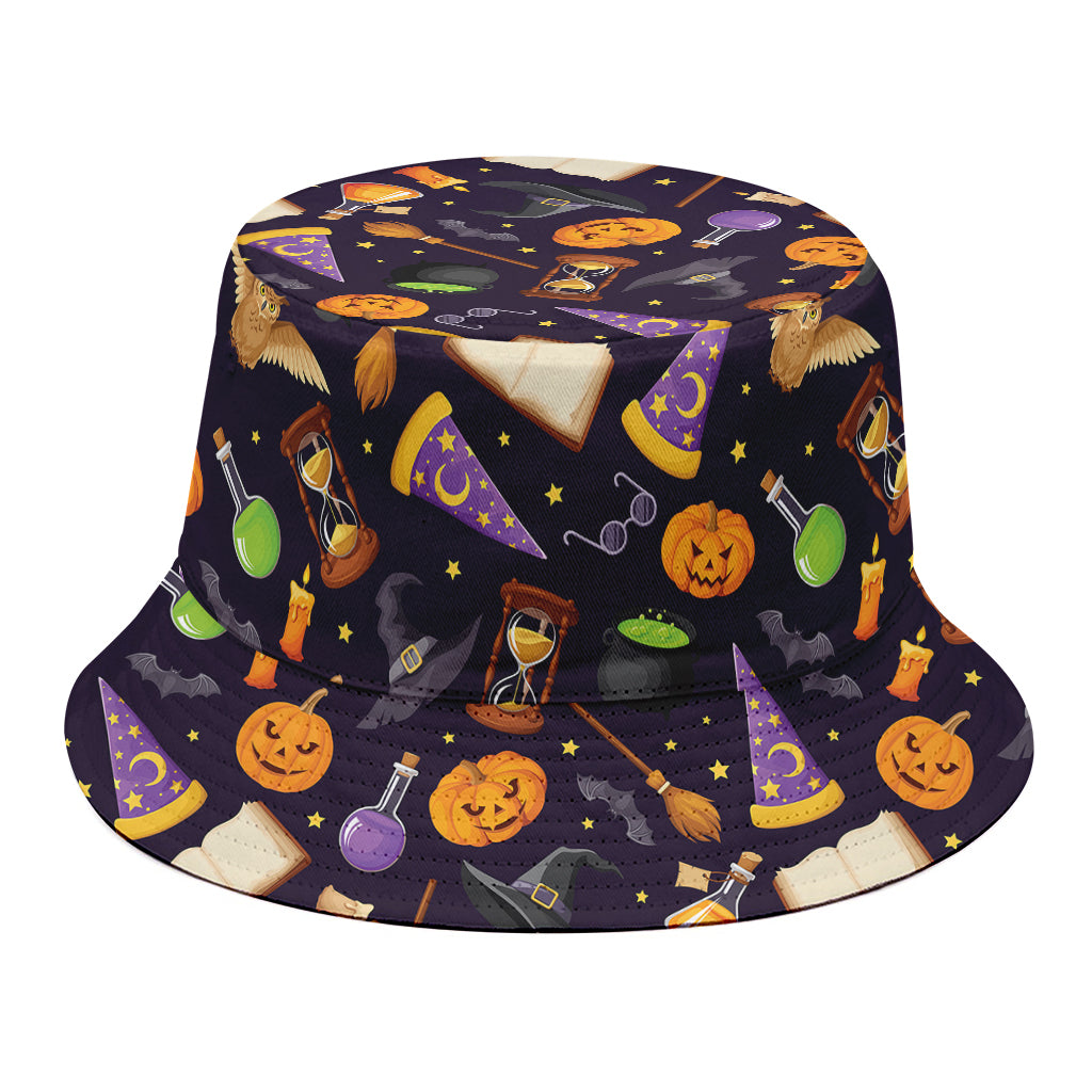 Magic Wizard Pattern Print Bucket Hat