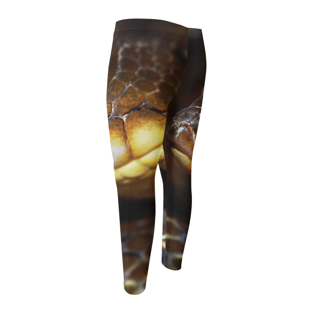 Malagasy Cat Eyed Snake Print Men's Compression Pants