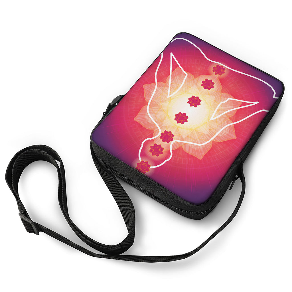 Mandala Chakras Aura Print Rectangular Crossbody Bag