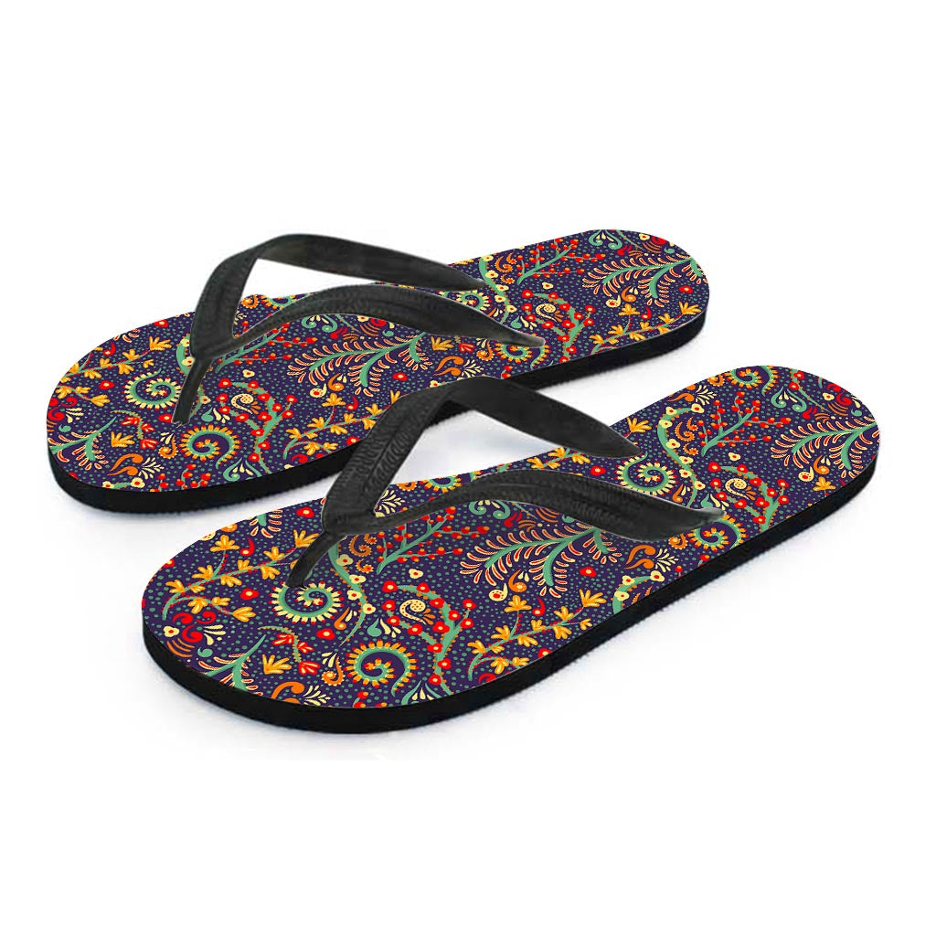 Mandala Floral Bohemian Pattern Print Flip Flops
