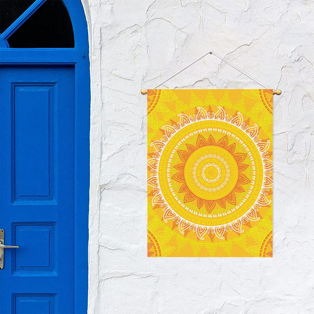 Mandala Sun Print Garden Flag