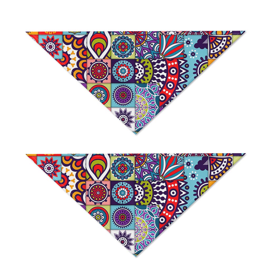 Mandala Tile Bohemian Pattern Print Dog Bandana