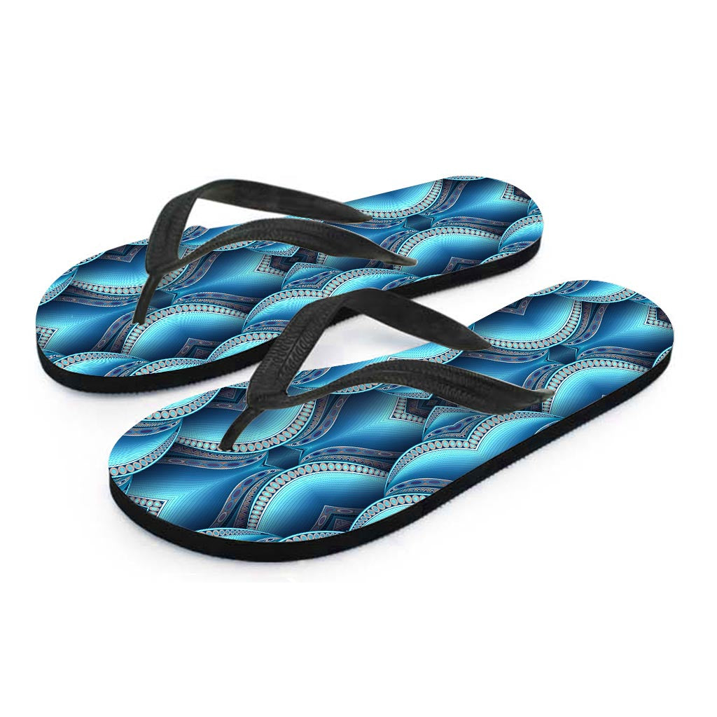 Mandala Waves Bohemian Pattern Print Flip Flops