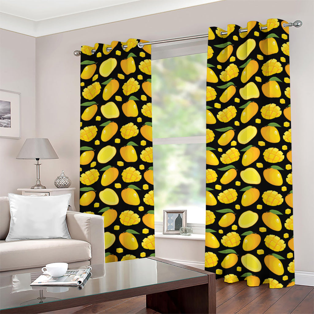 Mango Pattern Print Grommet Curtains
